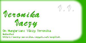 veronika vaczy business card