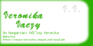 veronika vaczy business card